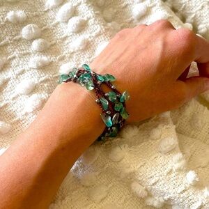 Boho Layering Jewelry Piece Necklace Bracelet Turquoise Stones Calypso Studios